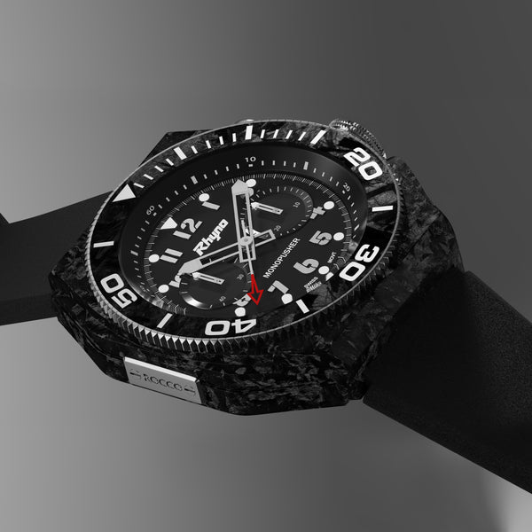 Rhyno Rocco Mil Diver Chronograph  Mono Push black Forged Carbon