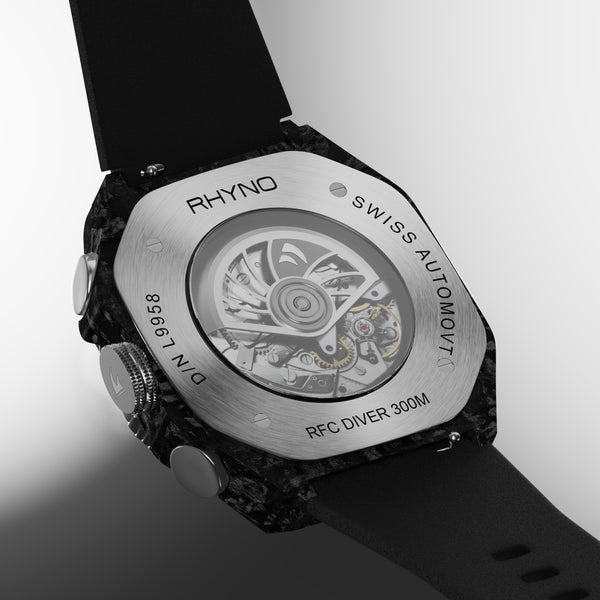 Rhyno Rocco Mil Diver Chronograph GMT black Forged Carbon