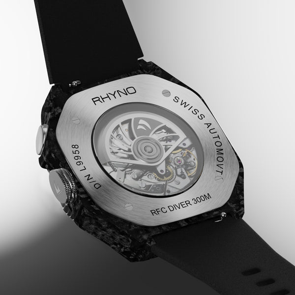 Rhyno Rocco Mil Diver Chronograph  Mono Push black Forged Carbon