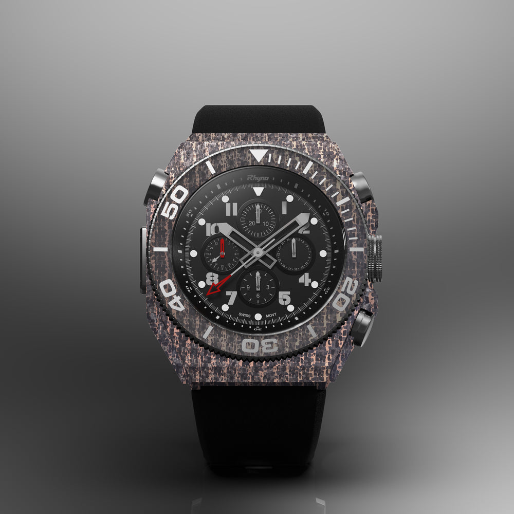 Rhyno Rocco Mil Diver Chronograph GMT Snakeskin rose gold Forged Carbon