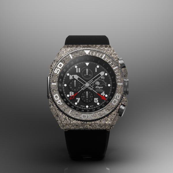 Rhyno Rocco Mil Diver Chronograph Moonphase Ocelot gold Forged Carbon